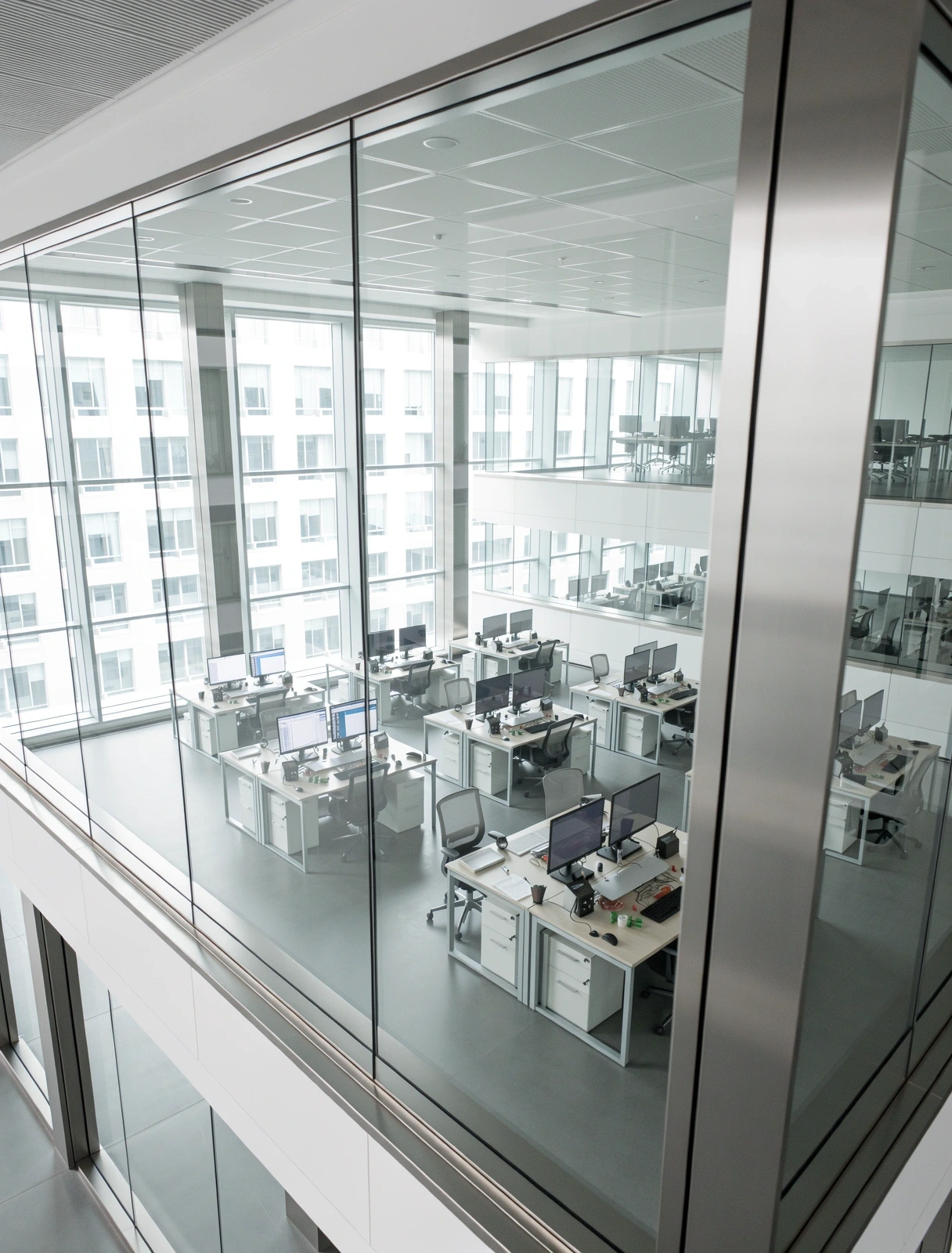 Financial building interior